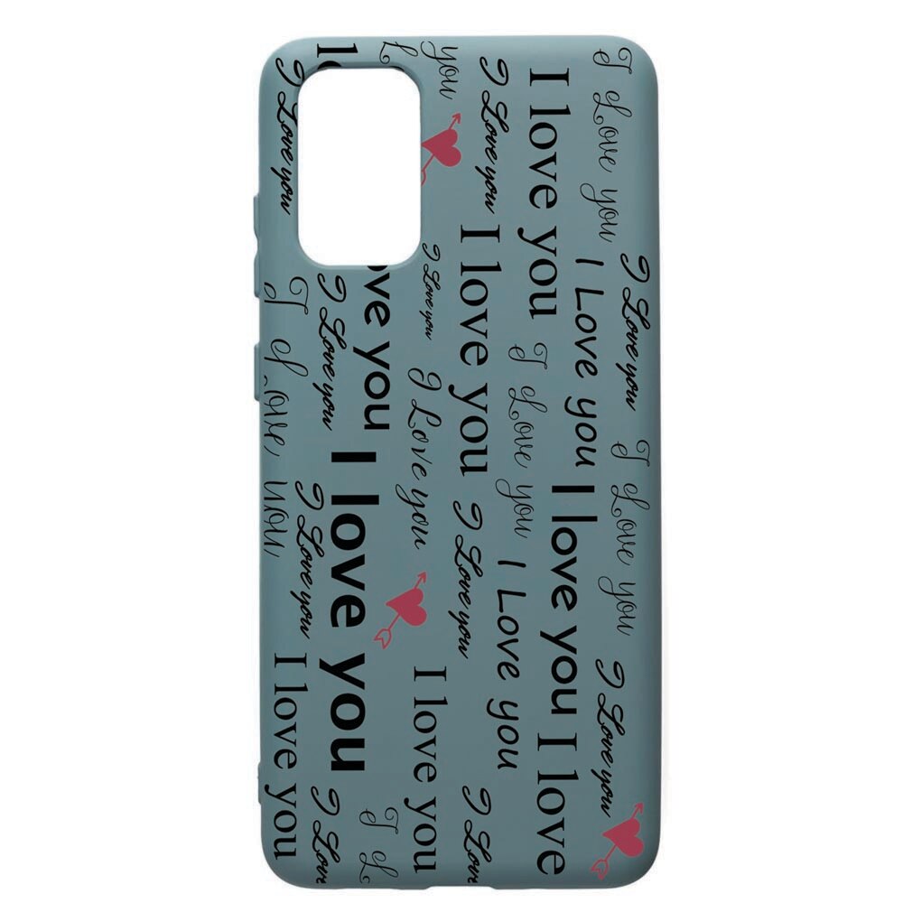 Husa Premium Silicon Compatibila Cu Samsung Galaxy S20 Plus, Love You, cu interiorul din material textil, protectie camera, Cornflower, PCF40
