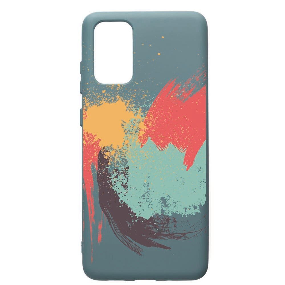 Husa Premium Silicon Compatibila Cu Samsung Galaxy S20 Plus, Painting, cu interiorul din material textil, protectie camera, Cornflower, PCF44