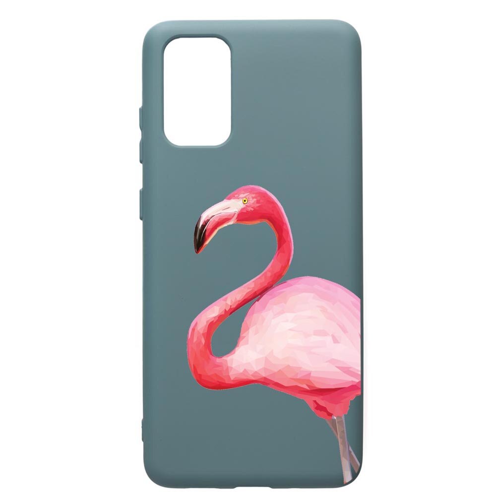 Husa Premium Silicon Compatibila Cu Samsung Galaxy S20 Plus, Flamingo, cu interiorul din material textil, protectie camera, Cornflower, PCF55