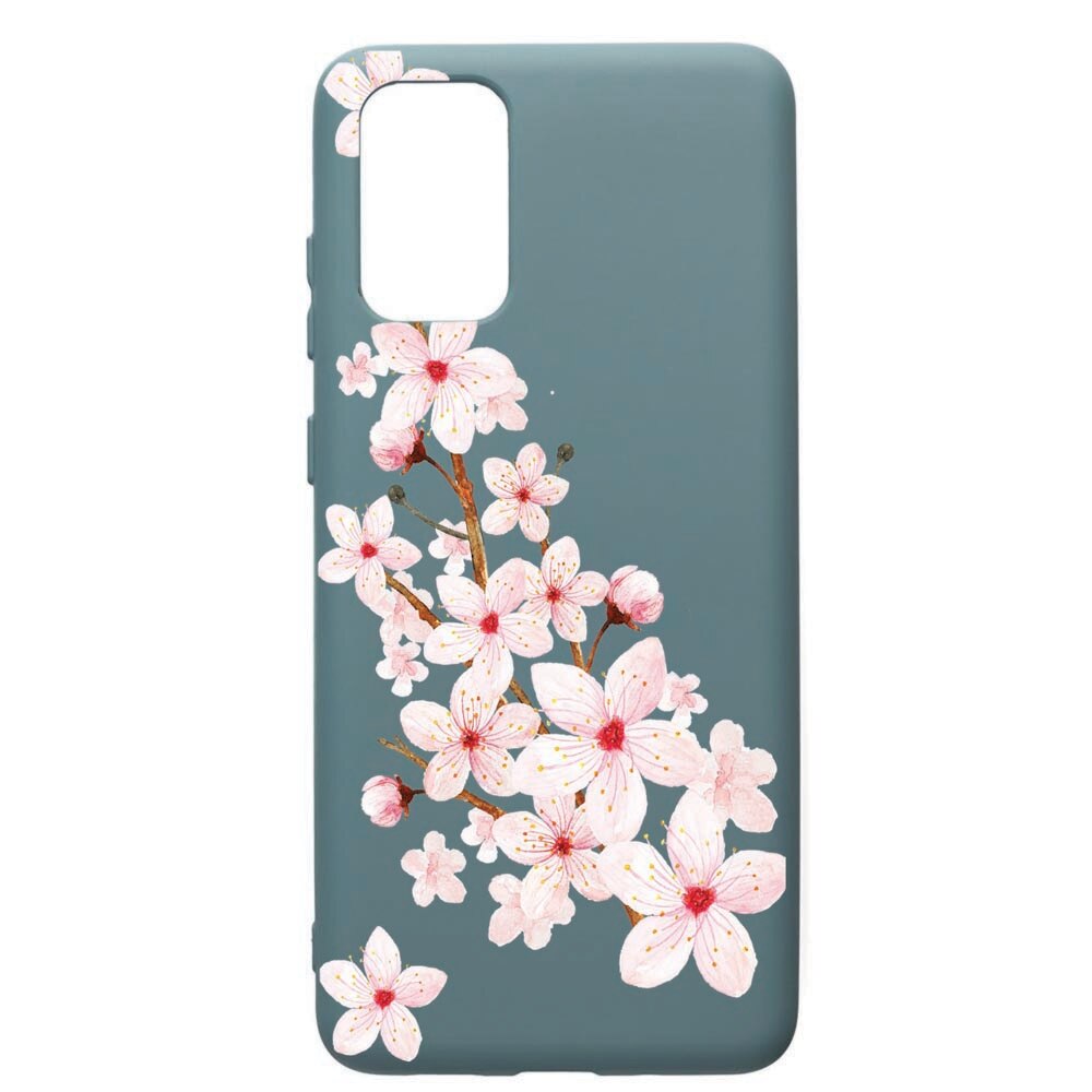 Husa Premium Silicon Compatibila Cu Samsung Galaxy S20 Plus, Spring Flower, cu interiorul din material textil, protectie camera, Cornflower, PCF62