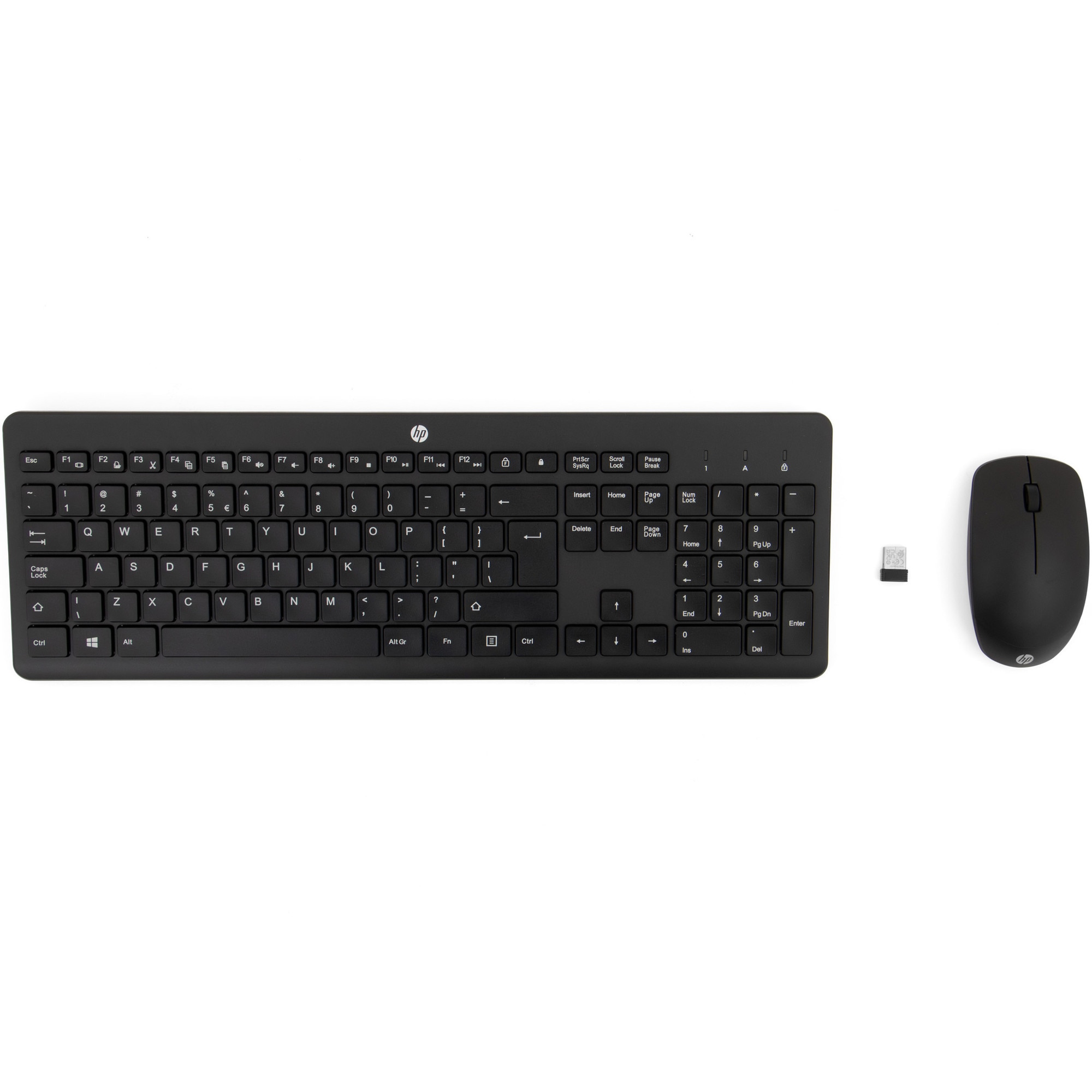 Kit wireless tastatura si mouse HP 230, dongle USB 2,4GHz, tastatura cu design elegant, taste chiclet, mouse cu 1600 DPI si 3 butoane, autonomie max. 16 luni (tas.)/12 luni (mou.),