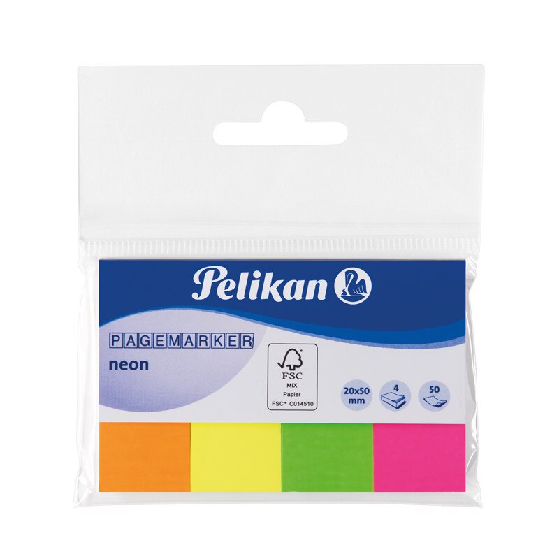 Bloc notite adeziv neon 20x50mm 4x50f