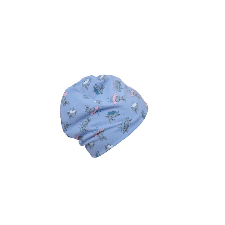 Caciula subtire copii Bunny din bumbac elastic 3-5 ani