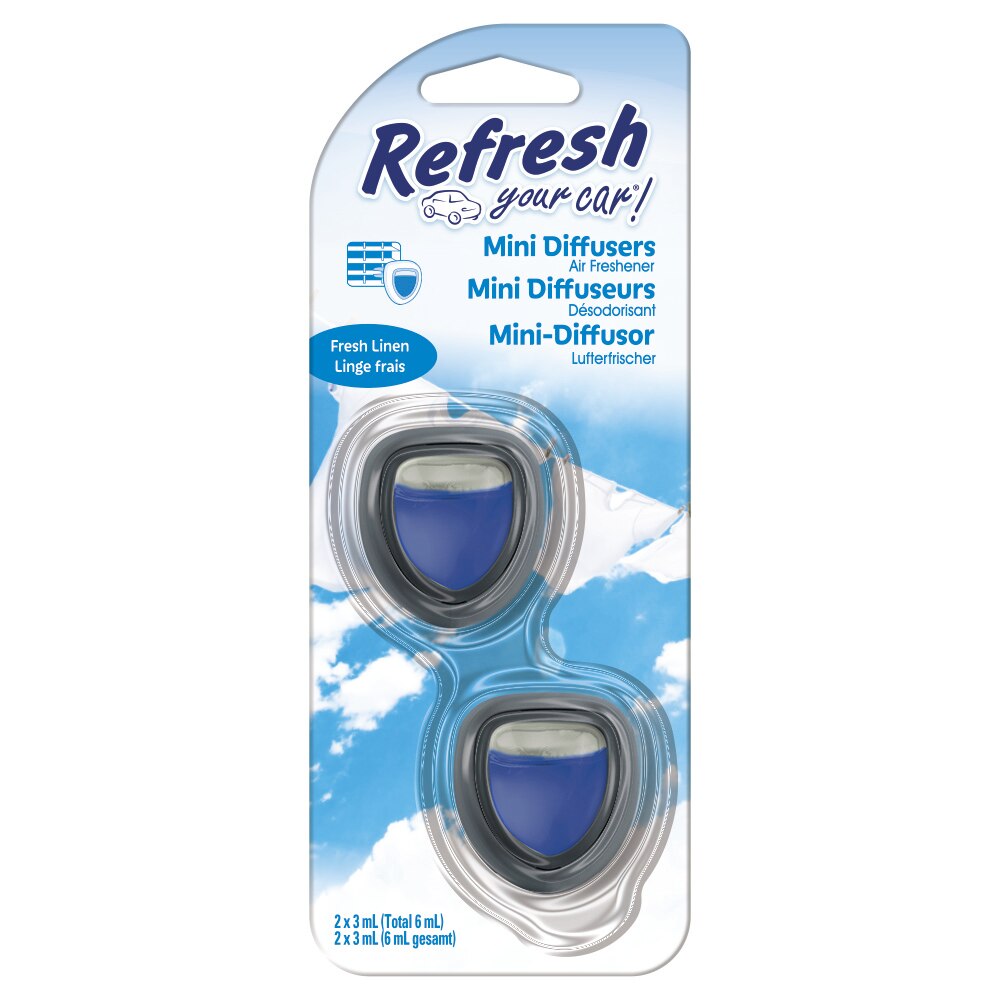 Odorizant auto mini diffuser Refresh Your Car, Fresh Linen, 2 x 3ml