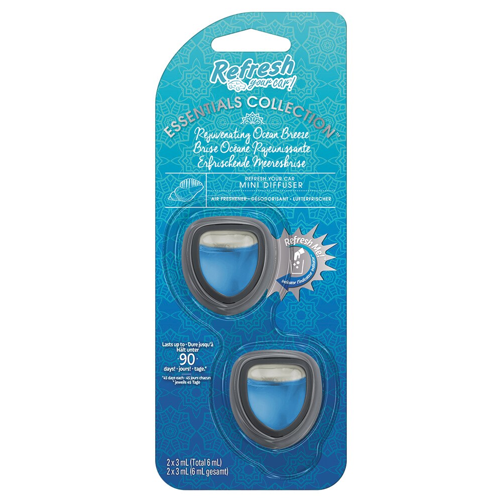 Odorizant auto mini diffuser Refresh Your Car, Rejuvenating Ocean Breeze, 2 x 3ml