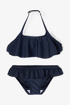 NAME IT, Costum de baie din doua piese, cu volane, Bleumarin inchis, 74-80 CM NAME IT, Costum de baie din doua piese, cu volane, Bleumarin inchis, 74-80 CM