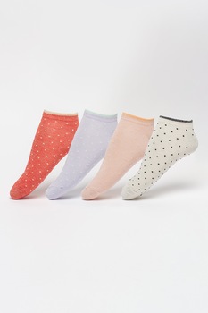 Vero Moda, Set de sosete scurte Belinda - 4 perechi, Multicolora, One Size Vero Moda, Set de sosete scurte Belinda - 4 perechi, Multicolora, One Size
