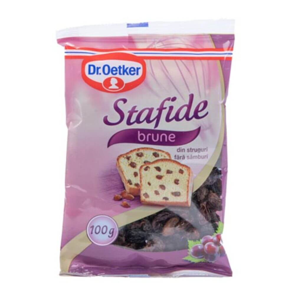 Stafide Brune fara Samburi Dr. Oetker, 100 g