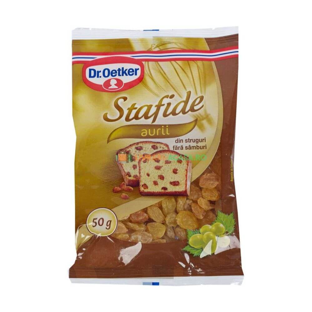 Stafide Aurii fara Samburi Dr. Oetker, 50 g