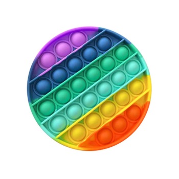 Jucarie Push Pop Bubble Fidget, Pop It, antistres, silicon, rotund, multicolor, 1.5 x 12.5 cm Jucarie Push Pop Bubble Fidget, Pop It, antistres, silicon, rotund, multicolor, 1.5 x 12.5 cm