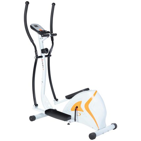 bicicleta fitness eliptica HMS H2205, volanta 6 kg, greutate maxima utilizator 120 kg, alb pret ieftin