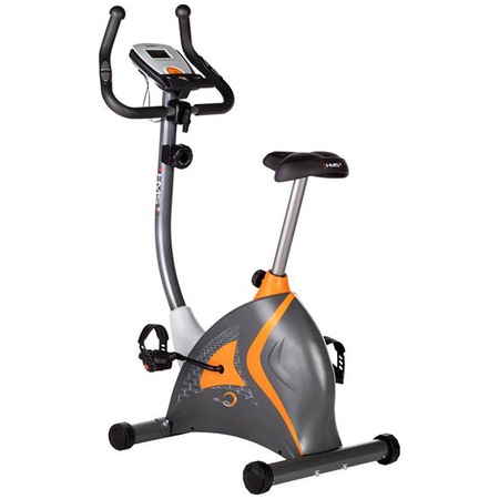 Bicicleta fitness magnetica HMS M2005, volanta 6 kg, greutate maxima utilizator 110 kg, gri
