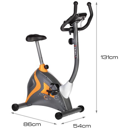 Bicicleta fitness magnetica HMS M2005, volanta 6 kg, greutate maxima utilizator 110 kg, gri