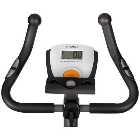 Bicicleta fitness magnetica HMS M2005, volanta 6 kg, greutate maxima utilizator 110 kg, gri