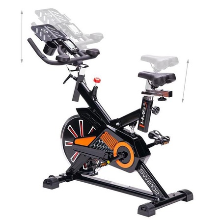 Bicicleta spinning HMS SW2102, volanta 15 kg, greutate maxima utilizator 120 kg