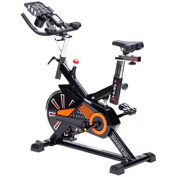 Bicicleta spinning HMS SW2102, volanta 15 kg, greutate maxima utilizator 120 kg