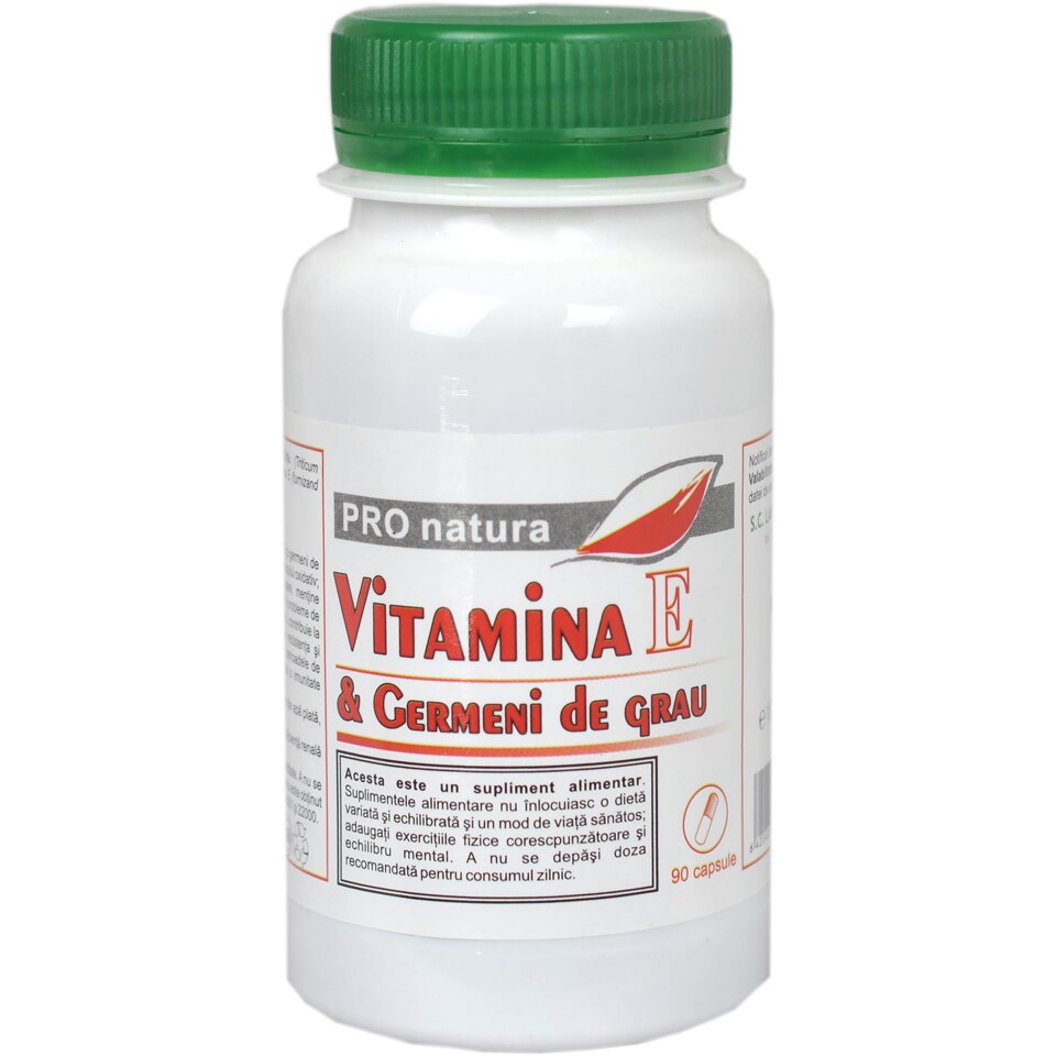 Vitamina E & Germeni de grau 90 cps Pro Natura