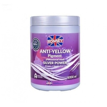 Masca pentru par blond 1000 m, Ronney Anti-Yellow Silver Power Masca pentru par blond 1000 m, Ronney Anti-Yellow Silver Power