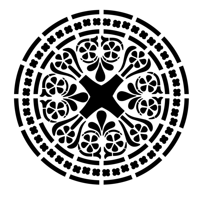 Sablon 3D, Carousel, 50x50 cm, reutilizabil, plastic