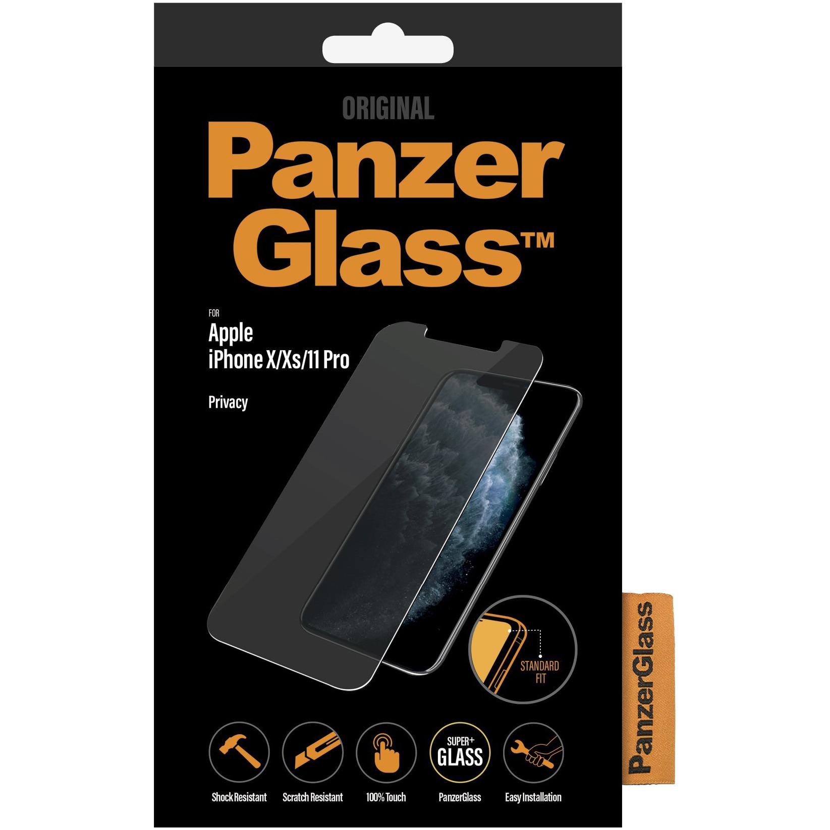Folie de protectie PanzerGlass pentru Apple iPhone X/Xs/11 Pro, Privacy