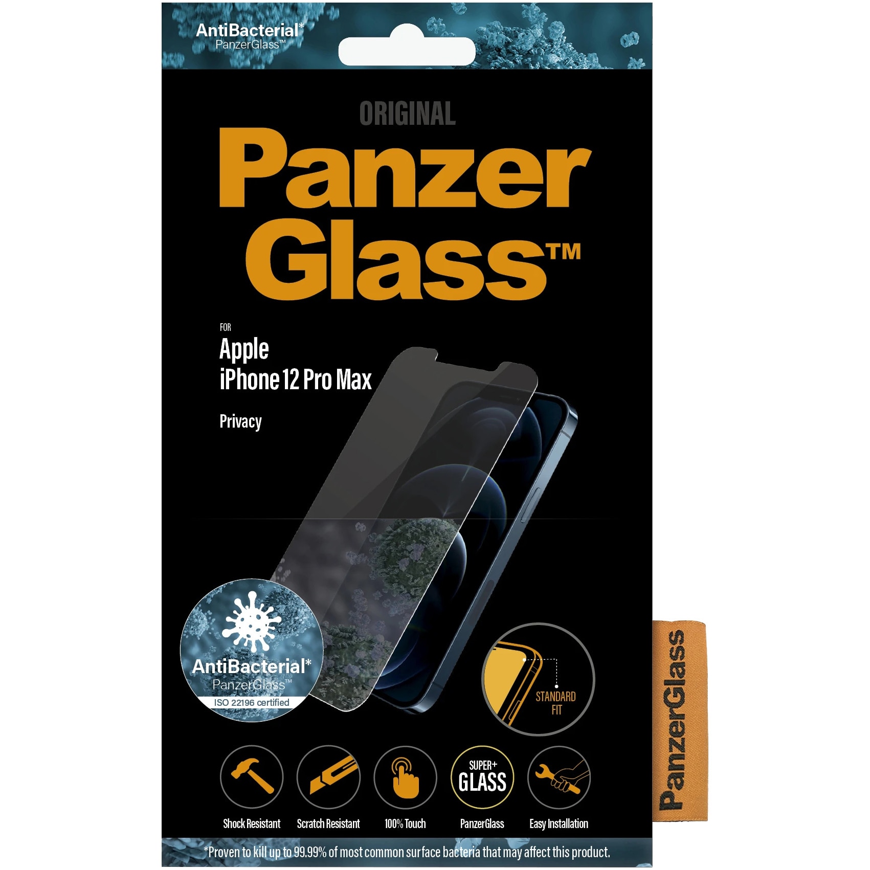 Folie de protectie PanzerGlass pentru Apple iPhone 12 Pro Max Privacy AB