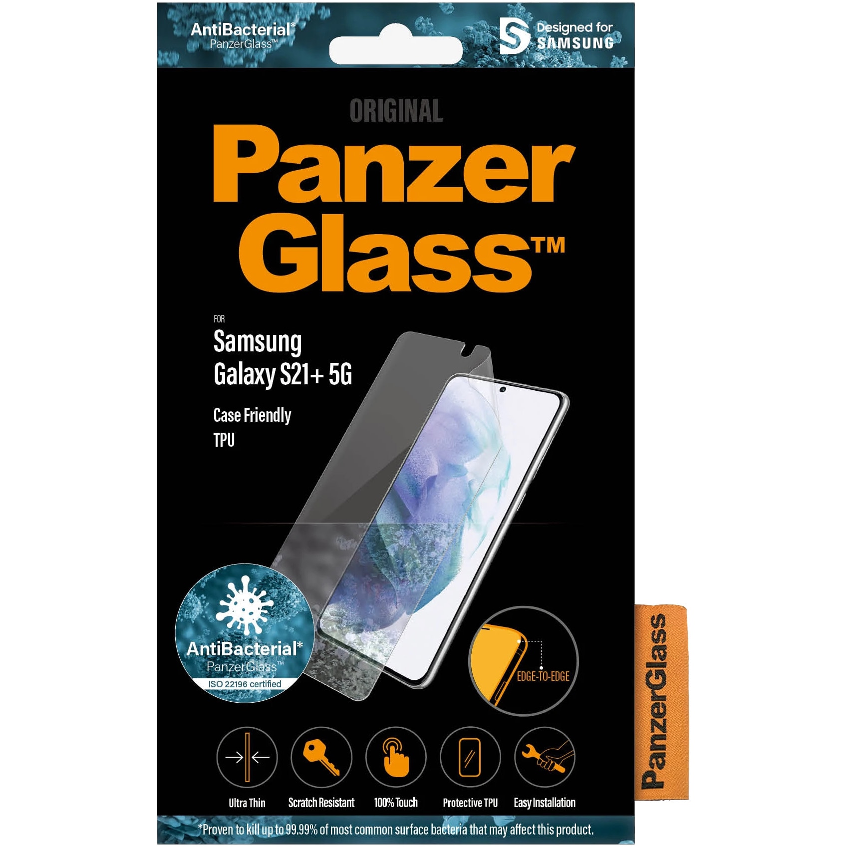 Folie de protectie PanzerGlass pentru Samsung Galaxy S21+ Case Friendly TPU AB