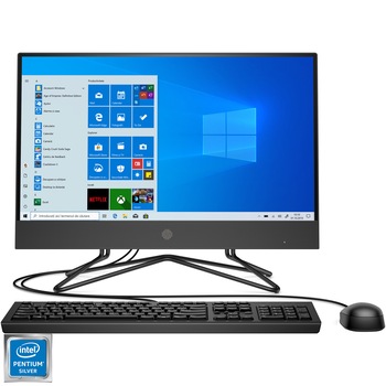 Sistem All-in-One HP 200 G4 cu procesor Intel® Pentium® Silver J5040 pana la 3.20 GHz, 21.5 Sistem All-in-One HP 200 G4 cu procesor Intel® Pentium® Silver J5040 pana la 3.20 GHz, 21.5