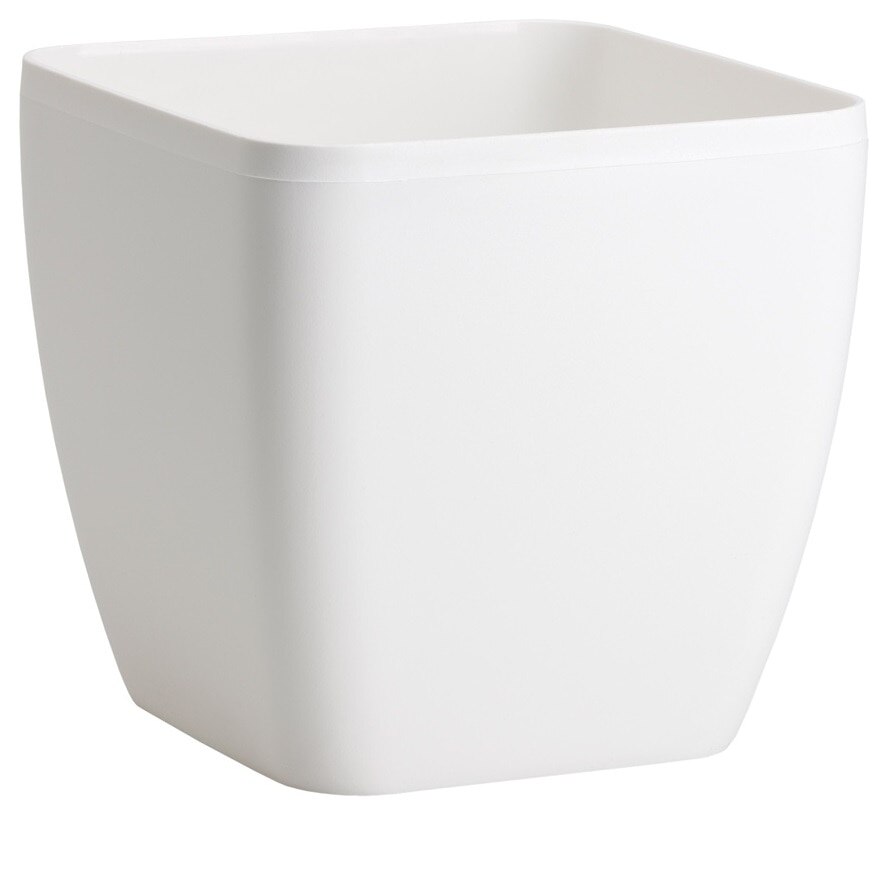 Ghiveci decorativ Enio, Vasar, patrat, white, interior/exterior, 2 l, 14 x 13 cm