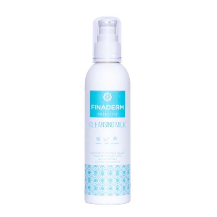 Lapte demachiant, Finaderm Cosmetics, pentru ten mixt, 200 ml