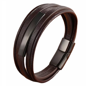 Bratara barbati piele maro Bratara barbati piele maro