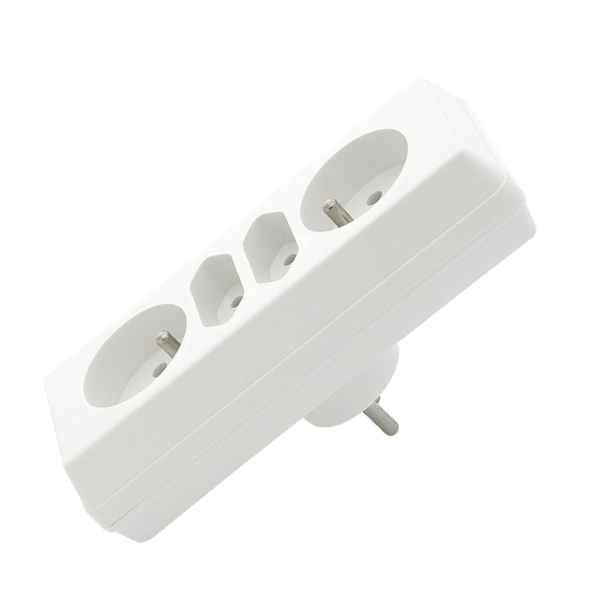 Priza R-472 4GN PROLECH 9749, cu pamantare, Alba