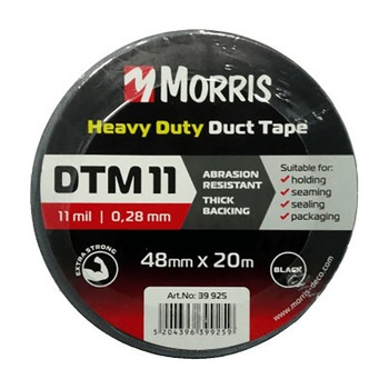Banda adeziva Duct Tape, Morris, 48mm x 50m, negru Banda adeziva Duct Tape, Morris, 48mm x 50m, negru