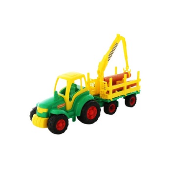 Utilaj Tip Tractor cu remorca lemne ,68x22x26 cm Utilaj Tip Tractor cu remorca lemne ,68x22x26 cm