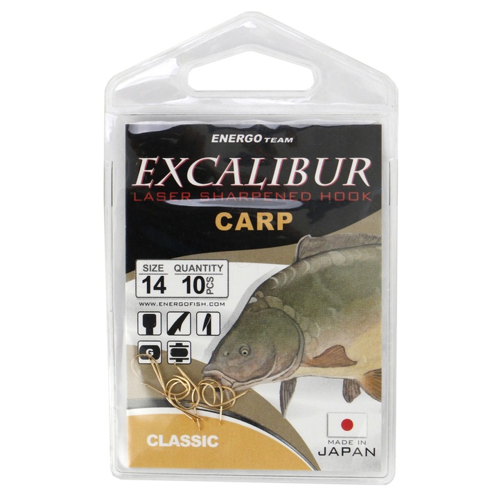 Horgok Excalibur Carp Classic, Gold, no.14, 10db