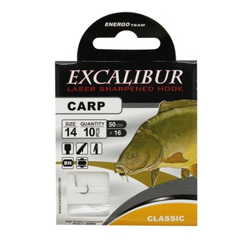 Carlige Legate Excalibur Carp Classic Bn Nr.14 10buc/plic Carlige Legate Excalibur Carp Classic Bn Nr.14 10buc/plic