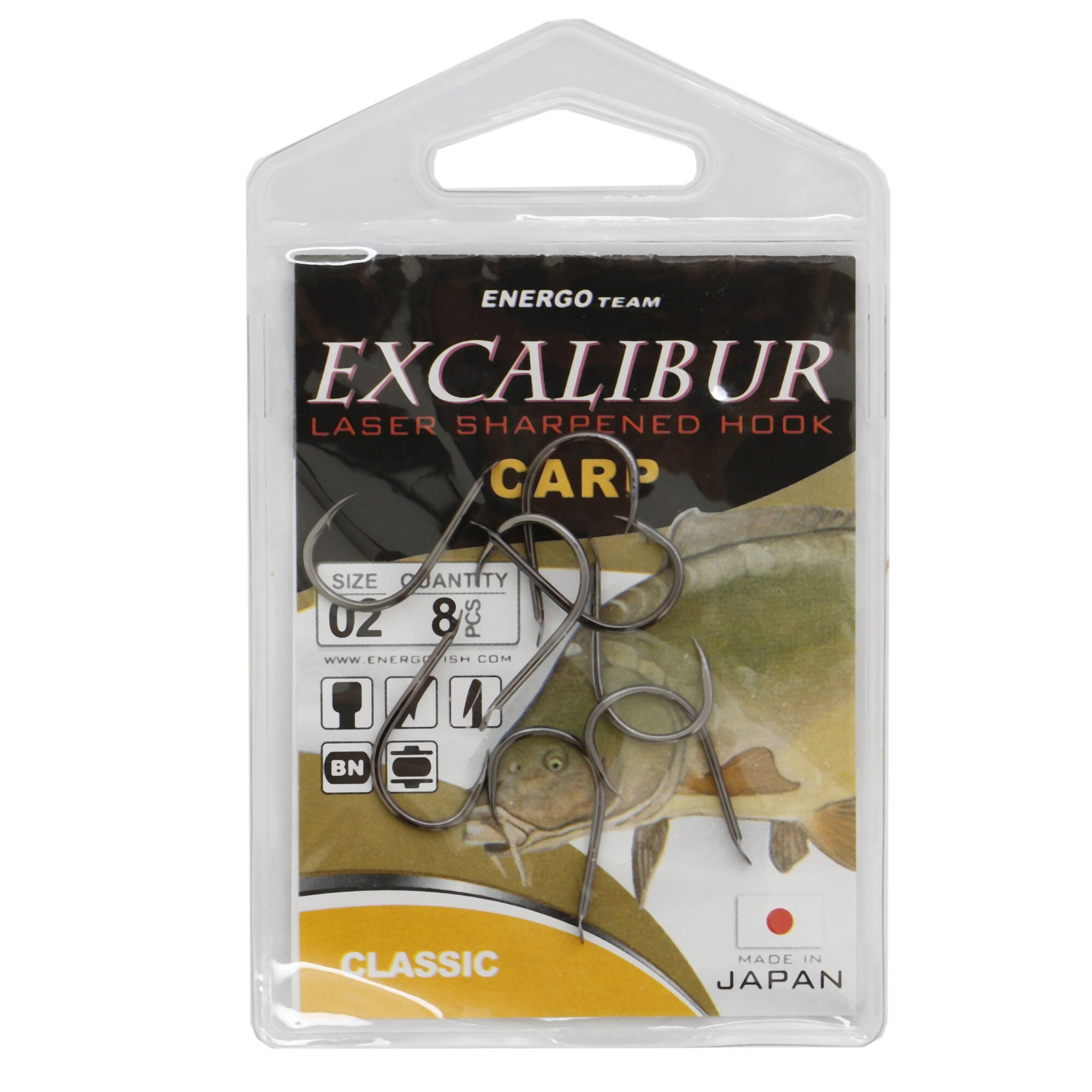Carlige Energo Team Excalibur Carp Classic Ns Nr 2, 8buc/plic