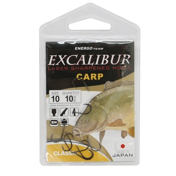 Carlige Energo Team Excalibur Carp Classic Ns Nr 10 10buc/plic Carlige Energo Team Excalibur Carp Classic Ns Nr 10 10buc/plic