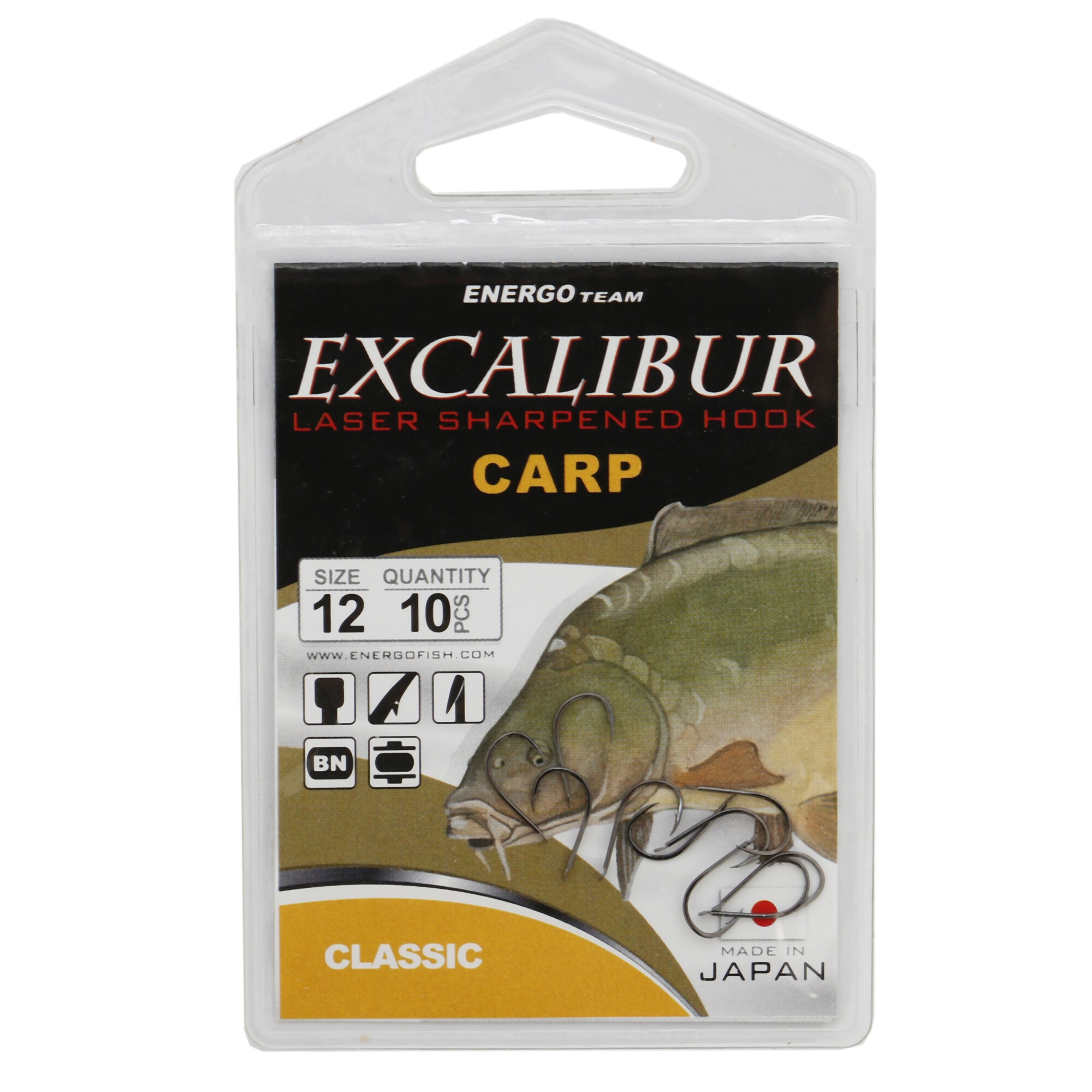 Carlige Energo Team Excalibur Carp Classic Ns Nr 12 10buc/plic