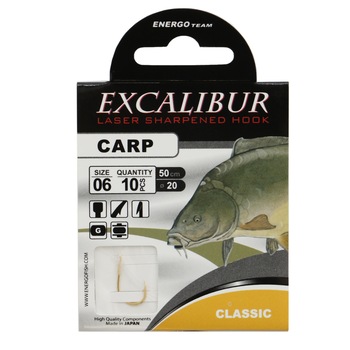 Carlige Excalibur Carp Classic Gold Nr. 8 Carlige Excalibur Carp Classic Gold Nr. 8