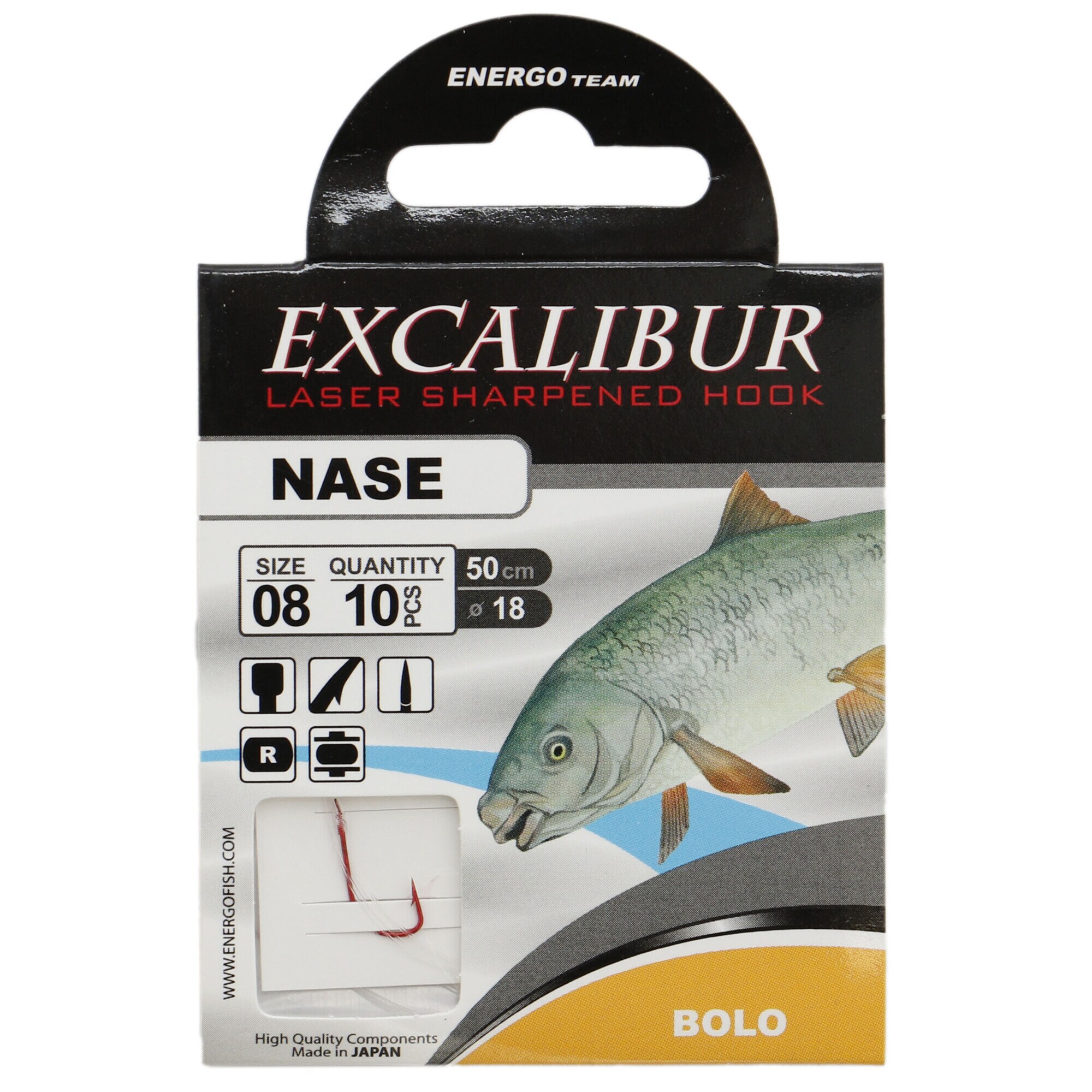 Carlige Excalibur Bolo Red Nr.8