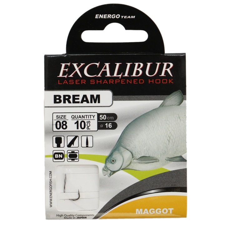 Carlige Excalibur Bream Maggot BN Nr.8
