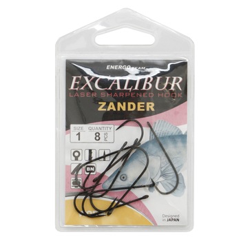 Carlige Energo Team Excalibur Zander Worm Nr 1 8buc/plic Carlige Energo Team Excalibur Zander Worm Nr 1 8buc/plic