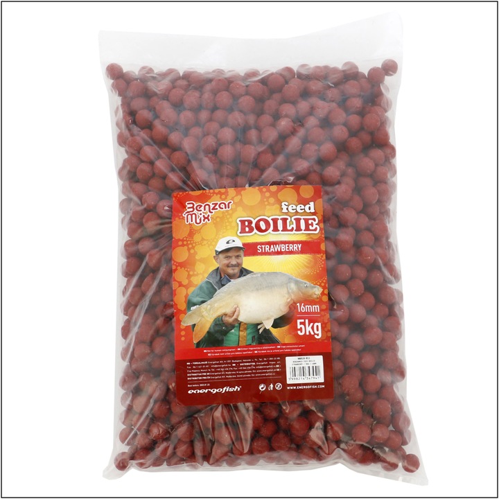 Boilies Benzar Turbo Boilie Capsuni rosu 5Kg 16mm