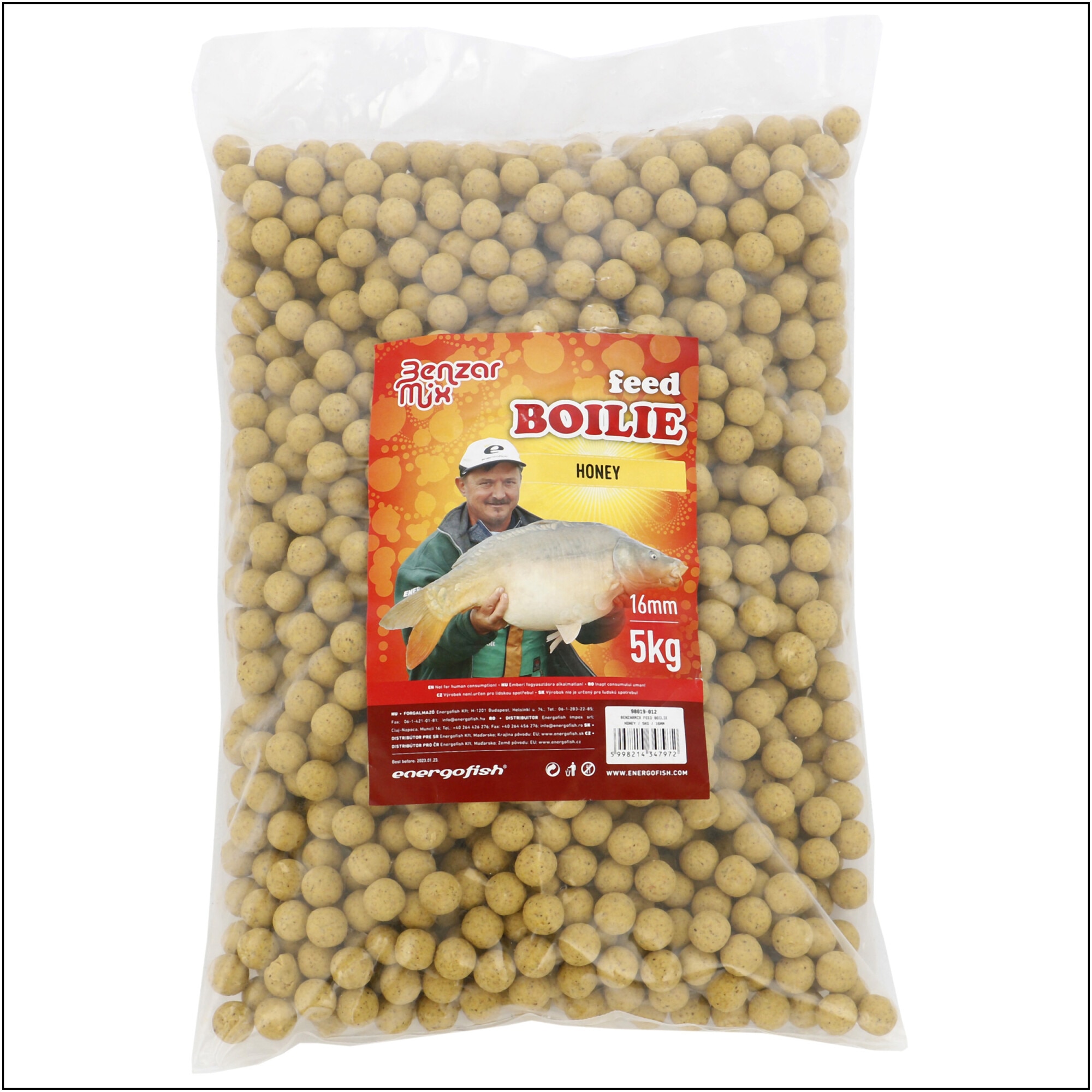 Boilies Benzar Turbo Boilie Miere galben 5Kg 16mm
