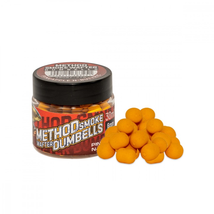 Стръв Benzar Mix Method Smoke Wafter Dumbells, Ананас, 6