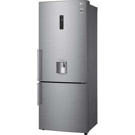 Combina frigorifica LG GBF567PZCMB, 461 l, Clasa E, No Frost, DoorCooling+, FreshBalancer, Dozator de apa, Compresor Smart Inverter, Argintiu
