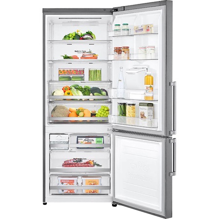 Хладилник с фризер LG GBF567PZCMB, 461 л, Клас E, No Frost, DoorCooling+, FreshBalancer, Диспенсър за вода, Компресор Smart Inverter, Сребрист