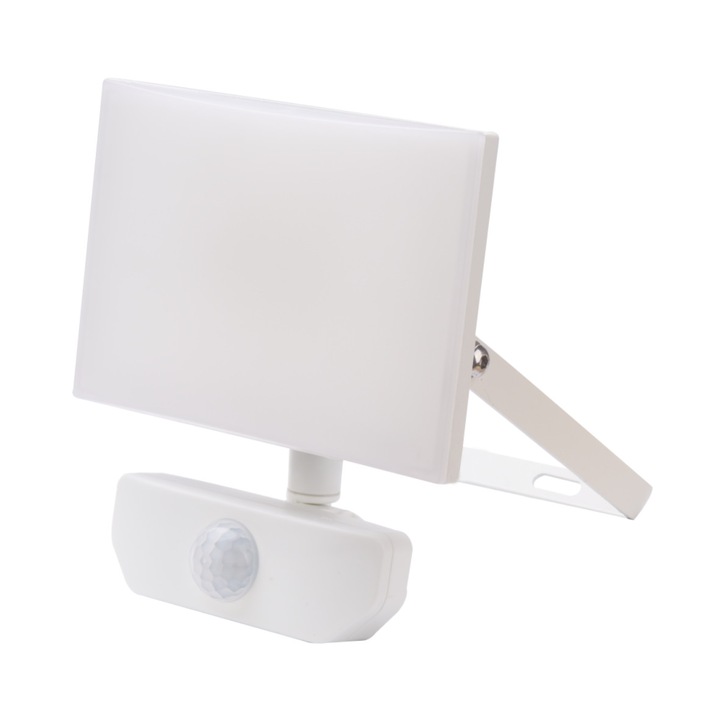 Proiector SMD Deco cu senzor de miscare, 20W 6000k, lumina rece