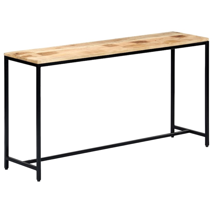 Конзолна маса vidaXL, 140x35x76 cм, мангово дърво масив, 13.7 Kg