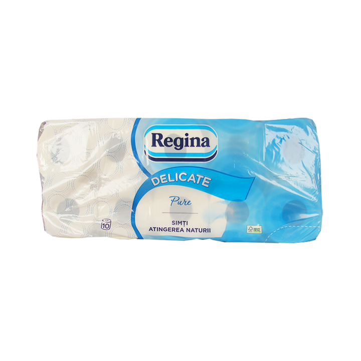 Hartie igienica Regina Delicate Pure alba 10 role/set